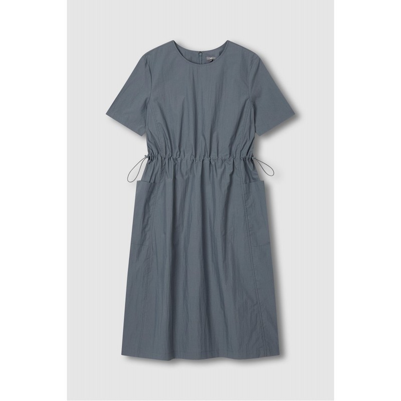 JAJU [JAJU] Women's Rustling String Dress_Blue Gray