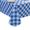 Subakvo Vinyl Tablecloth with Flannel Backing - Waterproof, Fade-Resistant, Lock-Edge,