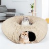 LifeIdeas Large Cat Tunnel Bed, Cat Tunnel Foldable Donut Tunnel