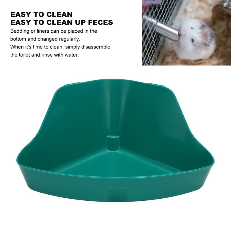 Small Animal Litter Box Fanshaped Rabbit Corner Toilet Box Potty