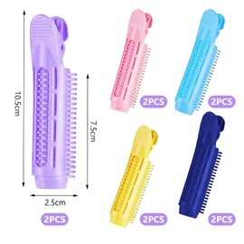FloralGrace Pack of 10 Hair Volume Clips, Large Curler Clips for Hairline Volume and Fullness, Volumising Hair Clips, Non-Slip Hair Clips for More Volume
