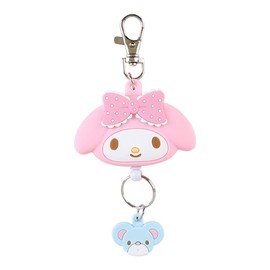 Sanrio (SANRIO) Face Shape Reel Keychain, My Melody Key Mascot, My Melody, 5.3 x 2.6 x 0.7 inches (13.4 x 6.5 x 1.8 cm), Character, 168653