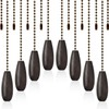 8 Pieces Ceiling Fan Pull Chains Extender Wooden Pendant Pull