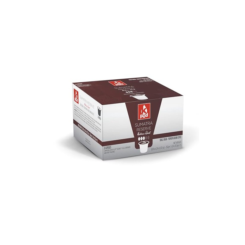 KPod Sumatra Reserve Coffee Pods, K-Cup Compatible Coffee Pods, 48