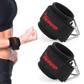 Wrist Straps for Cable Machines, Adjustable Neoprene Padded Wrist Cuffs for Cables Gym Strength Training Equipment
