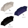 Nakatani Natural Basic Folding Umbrella, UV All Weather, Light Gray