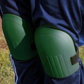 com-four® 2 Pairs of Knee Pads for Gardening, Knee Pads for Floor Laying, Knee Pads for Tiling, Joint Pads with Elastic Strap (02 Pairs Knee Pads, Anthracite/Green)