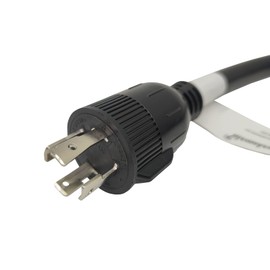 Parkworld 64682 Generator 30A to 20A, 220v to 110v Adapter Cord NEMA L14-30P Male 4-prong Twist Lock Plug to (4) 5-20R T-Blade Household 5-15R Four Outlets Female with Two of 20amp Circuit Breaker