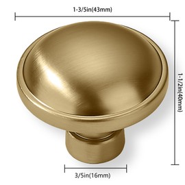 khtumeware 10 Pack Large Cabinet Knobs Champagne Bronze 1-3/4 inch (44 mm) Diameter Heavy Duty Zinc Kitchen Drawer Pulls Door Dresser Drawer Handles for Dresser Drawers