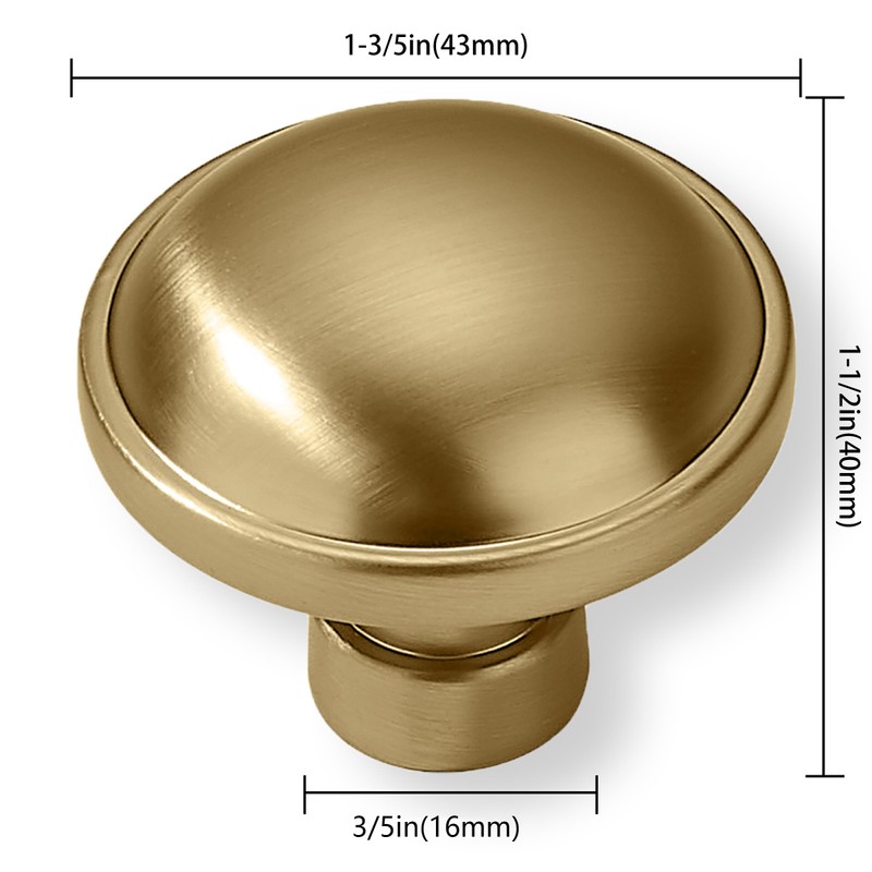 khtumeware 10 Pack Large Cabinet Knobs Champagne Bronze 1-3/4 inch