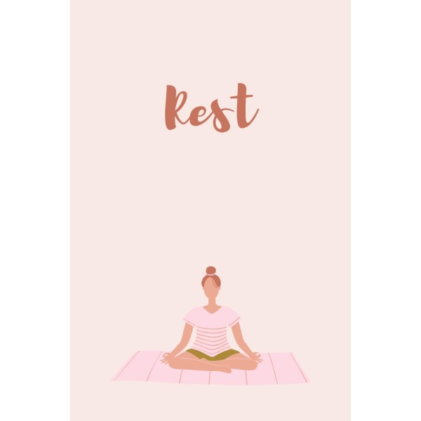 Rest: Cute and Simple Boho Beige Relaxing Journal For Daily