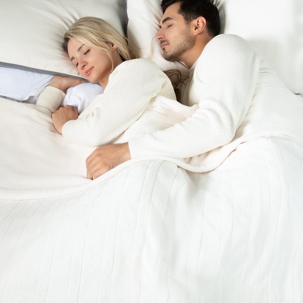 WOOMER [5 Year Warranty Heated Blanket Twin Size Electric Blanket