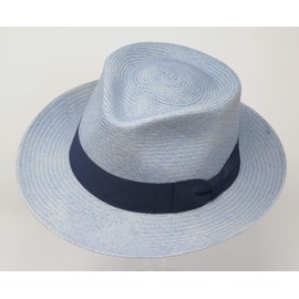 Borges & Scott Sundowner Panama Hat - Very Light and Breathable Real Panama Hat, Light blue.