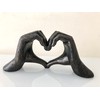 Haute Collage Hands Love Gesture Sculpture Antique-Silver Gold Bronze Colour