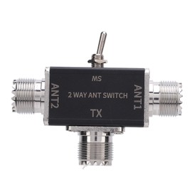 Manual Antennae Transfer Switch, SO239 Interface 1 Input 2 Output 2 Way Antennae Switch 100W