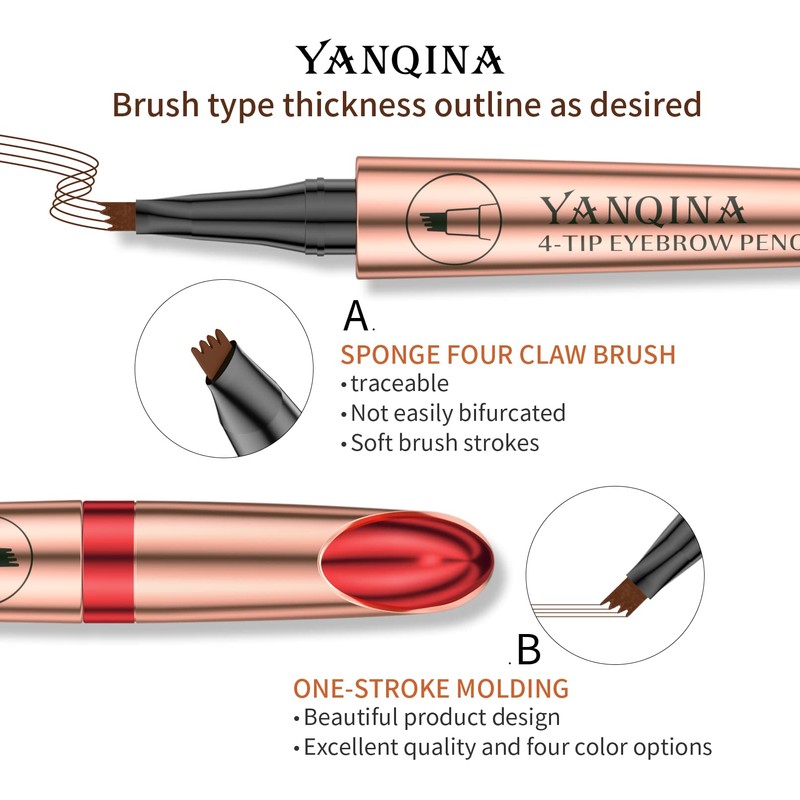 Anifer Liquid Microblading Dark Brown Eyebrow Pencil. - Waterproof, Long-Lasting,