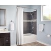 Moen Brushed Nickel Shower Curtain Rings with Double Hooks for