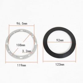 CCeCCe 2 Pack 4 Inch Speaker Grill Cover Black SubWoofer Round Circle Mesh Woofer Grille Covers Guard Protector for Car Home Audio Speakers Theater (Invisible Screw Hole Style)