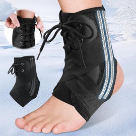 Xiuxhae Ankle Brace in Shoe Strap Style, Ankle Brace with High Performance Spring, Breathable & Highly Stable Foot Bandage Ankle Joint