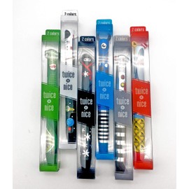 Twice as Nice 2 Color Click Pens - Metallic - Set of 6