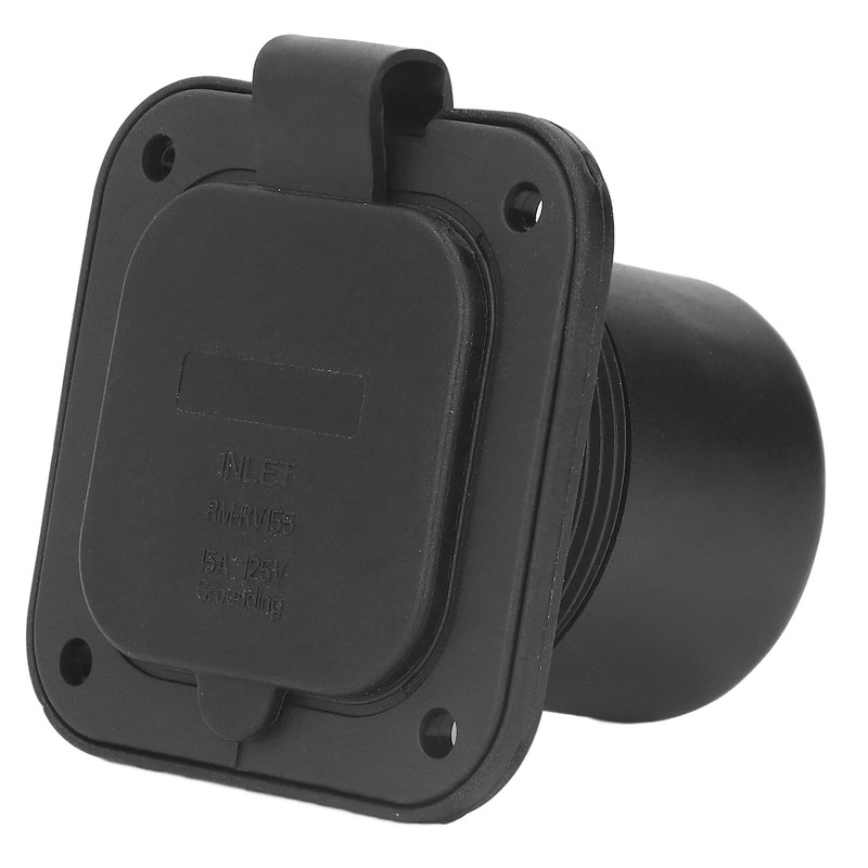 2 Pole 3 Wire Flange Power Inlet Straight Blade Receptacle