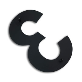 Black Brushed Modern House Number -4 Inch 102mm Height, Made of Solid 304 Stainless Steel, Floating Appearance and Easy to Install (Number 3 Three)