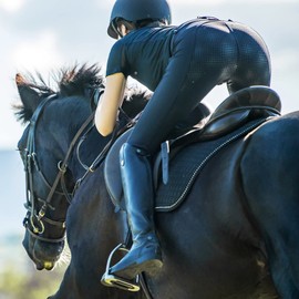 HORZE Grand Prix Womens Silicone Full Seat Breeches - Black - 38