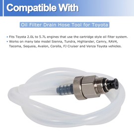 Oil Filter Drain Tool Oil Filter Release Hose Tube Pipe Compatible for Toyota, Lexus, Scion 2.0L - 5.7L Engines with Cartridge Style Oil Filter System