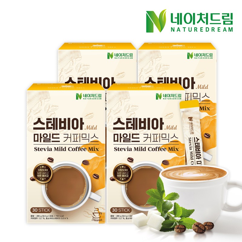 Nature Dream Zero Sugar Stevia Coffee Mix Mild 9.5g 30