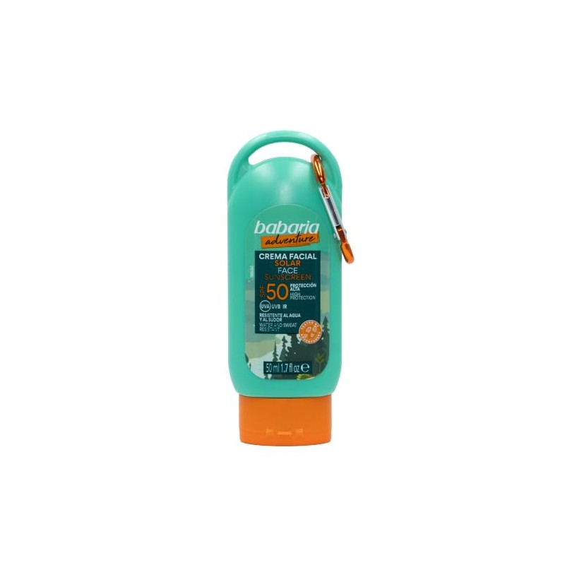 Babaria - Crema Solare Viso SPF50 Limited Edition con Moschettone