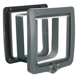 Trixie 4-Way Cat Flap with Tunnel, Grey, 660 g