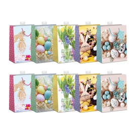 Skorpion Easter Bags Small Pack of 10 - DIN A5 | 18 x 23 x 10 cm, for Filling, with Handle and Name Card | Bags for Easter, Easter Bags, Easter Bags