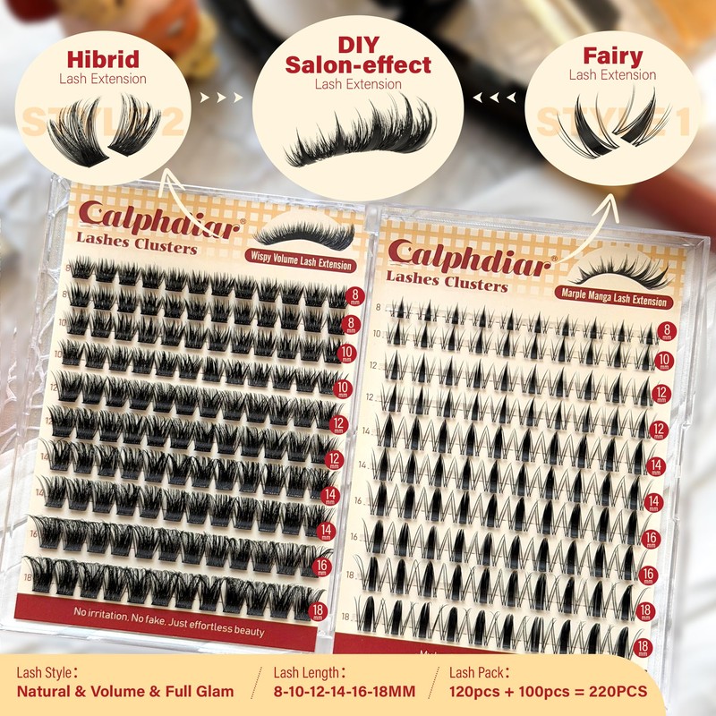 Lash Clusters Wispy & Manga Eyelash Clusters 8-18MM DIY Volume