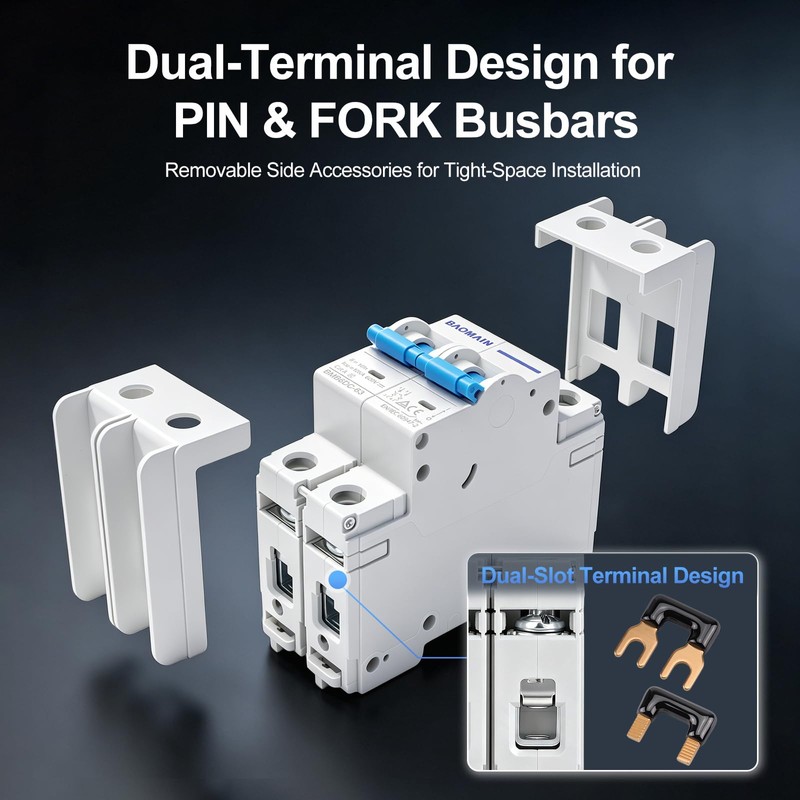 40A 2P DC Circuit Breaker with DIN Rail 600V 10kA