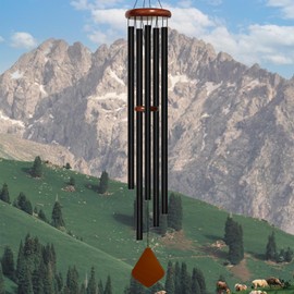 Bursvik 60'' Wind Chimes for Outside Deep Tone, Large Wind Chime, 5 Heavy Duty Tubes Metal Extra Large Wind Chimes Outdoor, Decoration for Garden, Patio, Yard, Gifts for Mother's Day(Rhombus)