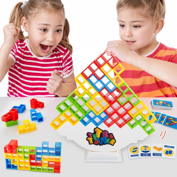 48 Pcs Tetra Tower Stacking Blocks Balance Game - Fun