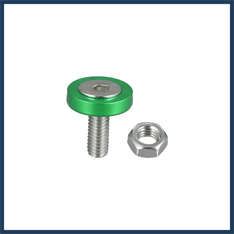 INFINAUTO 20 Pcs Motorcycle Green Fender Bumper Washer Bolt Nut