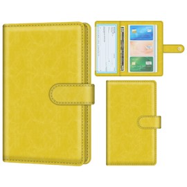 Aatacas Business Card Organizer Holder for Women & Men, PU Leather Portable Business Card Book Holder, Credit Card Organizer Binder 96 Card Slots (Up to 192 Business Cards)