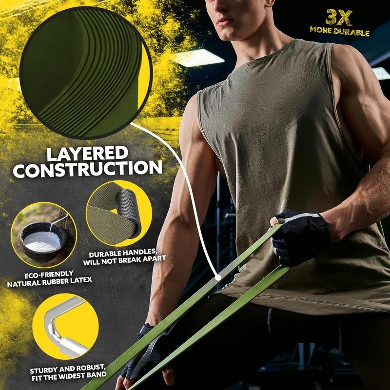 Tribe Lifting Long Resistance Bands – 5 Strength Levels, Durable