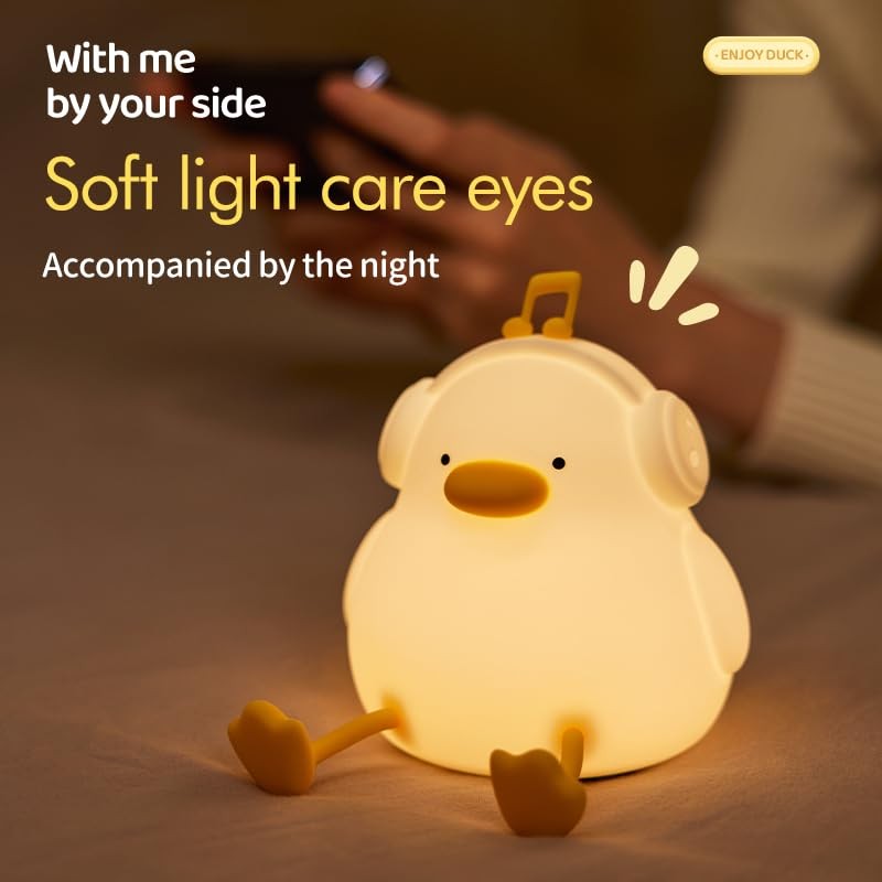 ATSUI Night Light for Kids, Squishy Duck Design, 3 Level