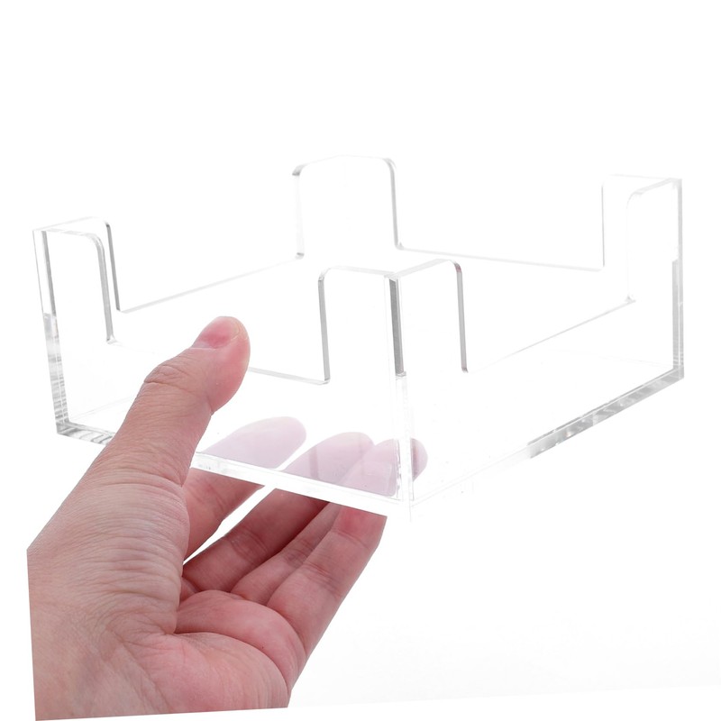LABRIMP Clear Acrylic Napkin Holder Modern Desktop Tissue Dispenser for