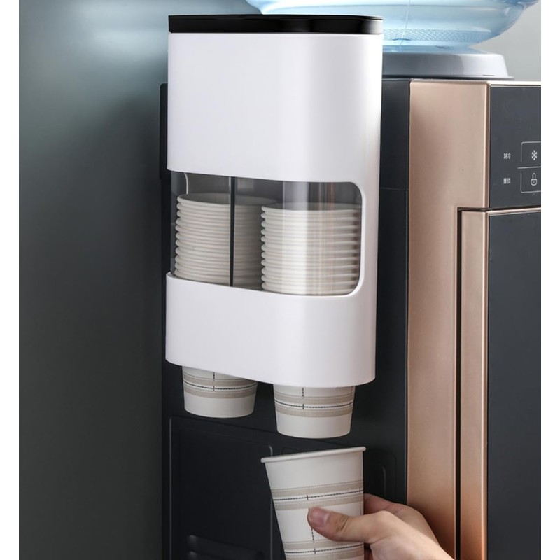 MEIJMJIA -MH Wall Mounted Water Cup Dispenser, Plastic Cup Dispenser,