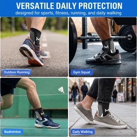 YKTOZU Pack of 2 Ankle Brace Ankle Brace Football, Sporty Ankle Support Made of Breathable Nylon with Double U-Strap, Adjustable, Unisex, Grey
