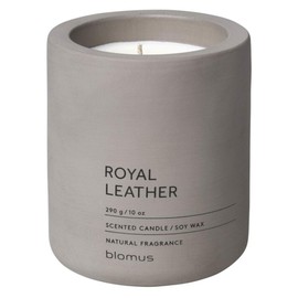 Blomus FRAGA Scented Candle Lg Satellite (Taupe) w/Royal Leather Scent