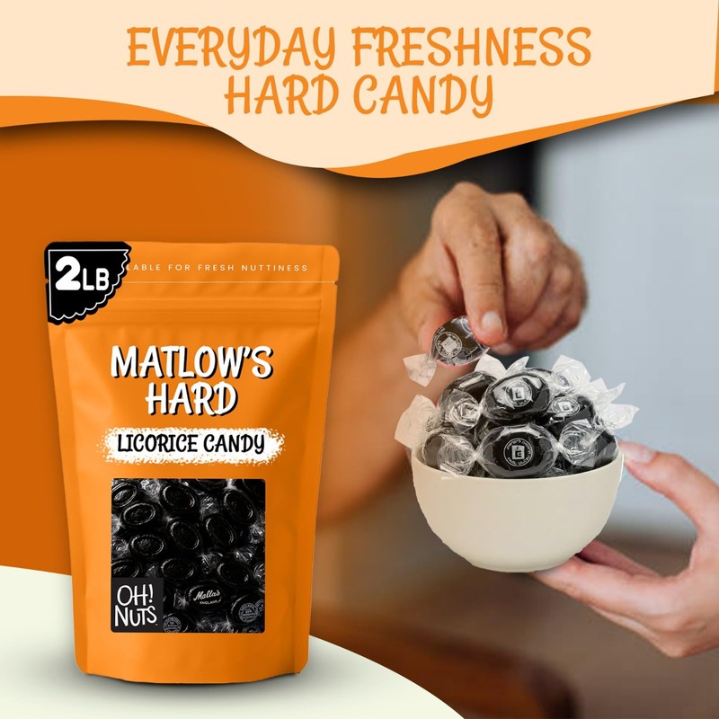 Matlow's Licorice Hard Candy | Kosher Licorice Candy - Individually