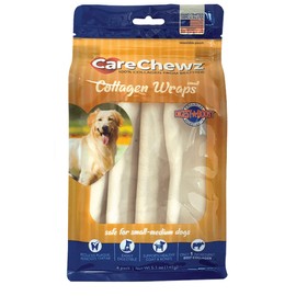 Pet Factory CareChewz Collagen 6-7" Small Wraps Dog Chew Treats - Natural Flavor, 4 Count/1 Pack