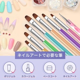 Modelones Nail Brush, Nail Brush Set, Nail Art Brush Set, Gel Nail Brush Set, 8-Piece Nail Brush Kit