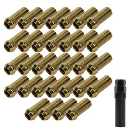 ECCPP Set of 32+1 Key Gold Spline Wheel Lug Nuts 14x1.5 Closed End 2 Inch Tall 3/4 Drive Hex Size