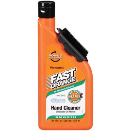 Permatex 23113 Fast Orange Smooth Lotion Hand Cleaner with Nail Brush, 15 oz.