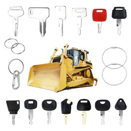 18-Piece Ignition Key, Replacement Ignition Key Set, Construction Machinery Key Set, Tractor, Universal Engine Start Switch, Motorcycle Ignition Switch, Multifunctional Ignition Switch for Machines